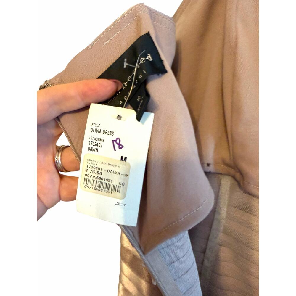 NWT Champagne Sparkly Connected Dawn Oliva Cocktail Dress - Size 10 - Picture 12 of 13